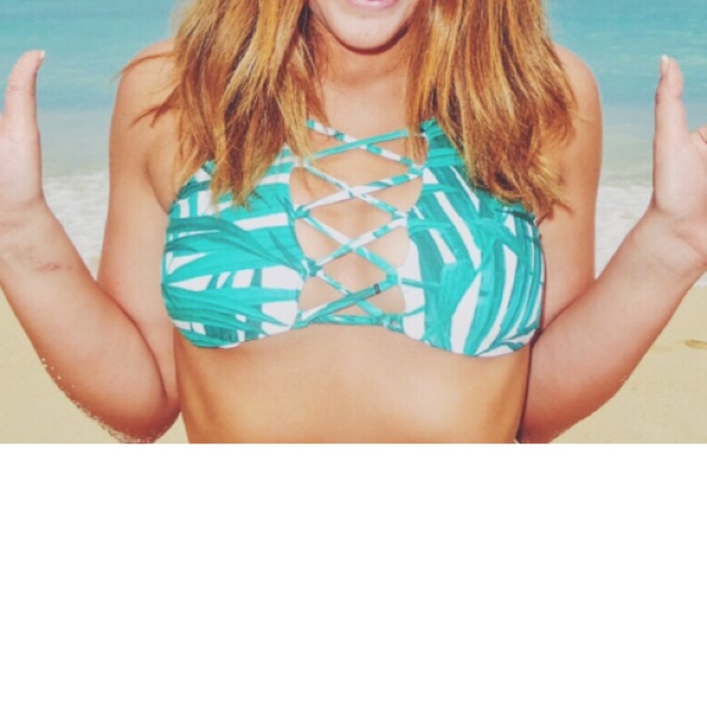 palms leaf bikini top